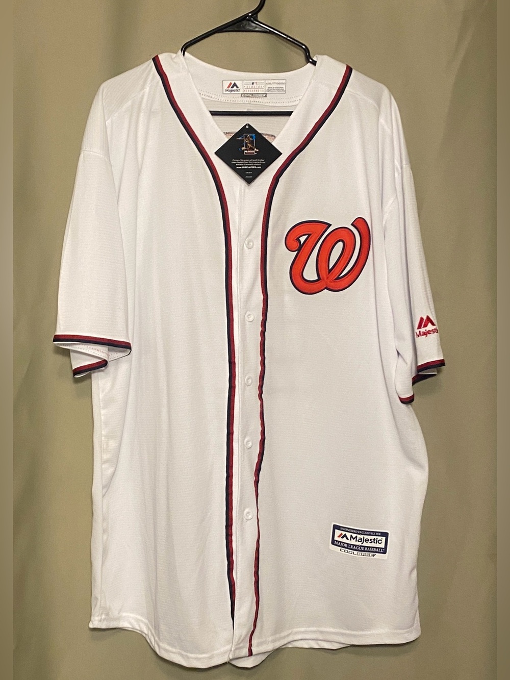 Washington Nationals Juan Soto 22 Majestic Coolbase Home White Jersey Mens XXXL